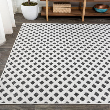 Rabat High-low Pile Mini-diamond Trellis Area Rug